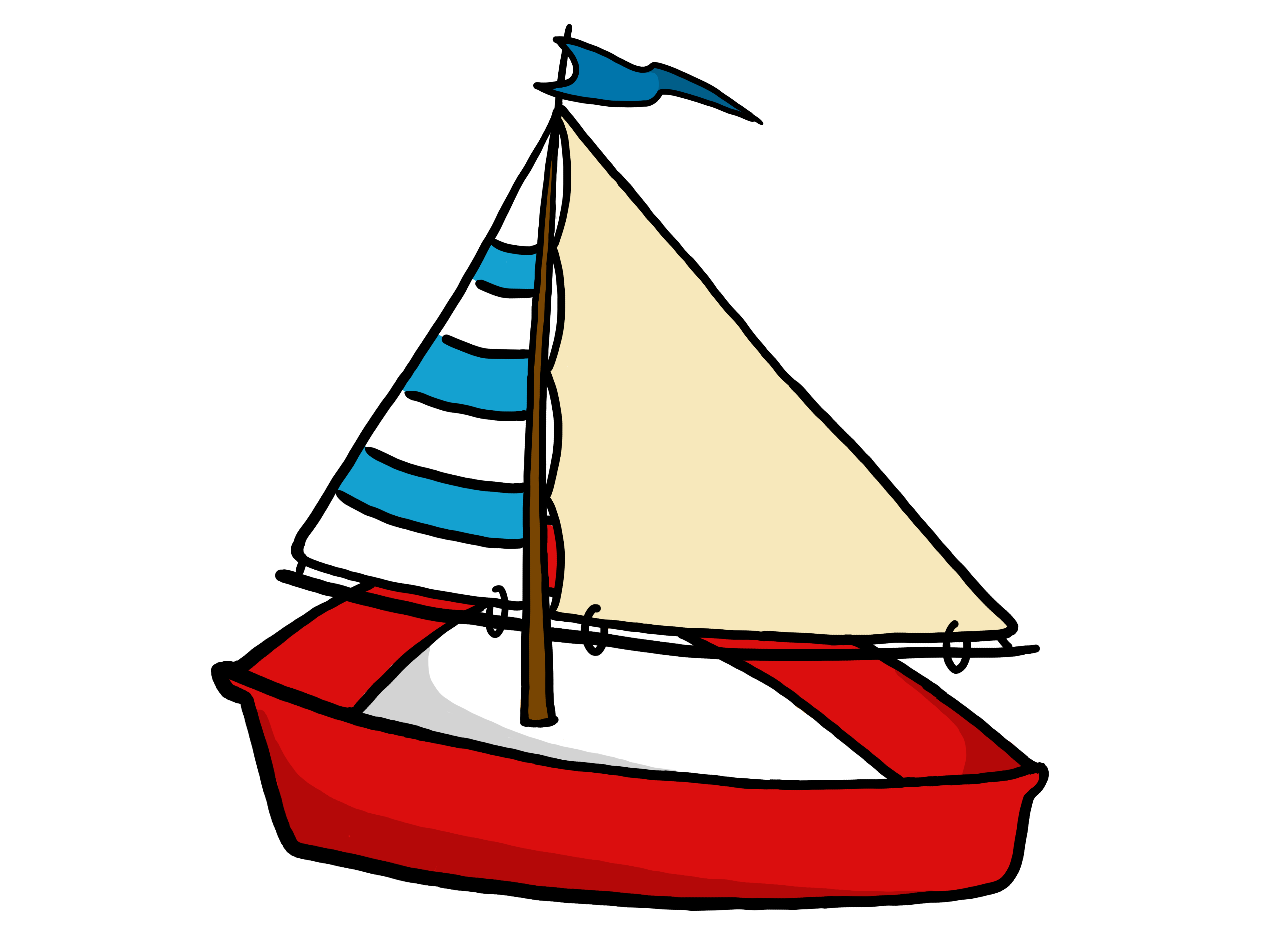 wooden sailboat clipart