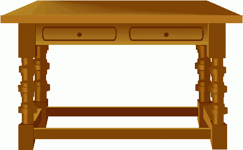 Wood Table Clipart.