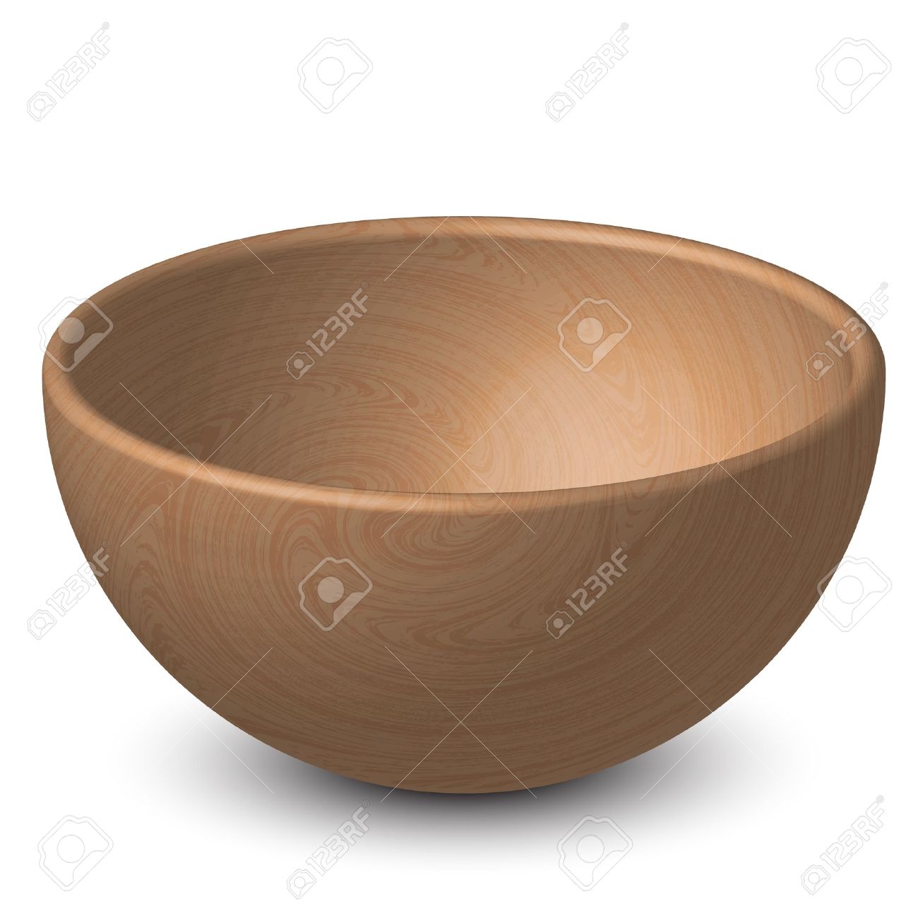 Illustration Of Wooden Bowl Royalty Free Cliparts, Vectors, And.
