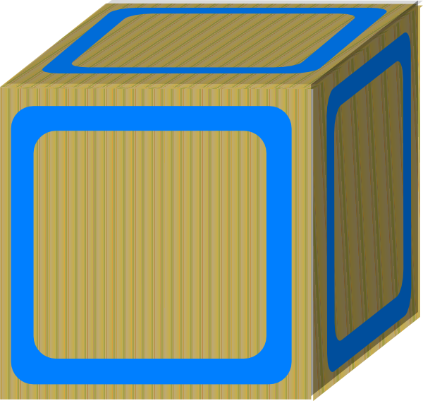Building a house with wooden blocks clipart.