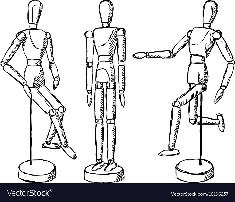 wooden drawing mannequin