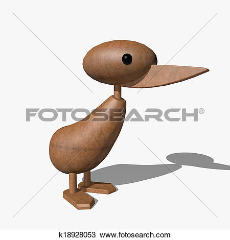 Drawing of Wooden duck k18928053.