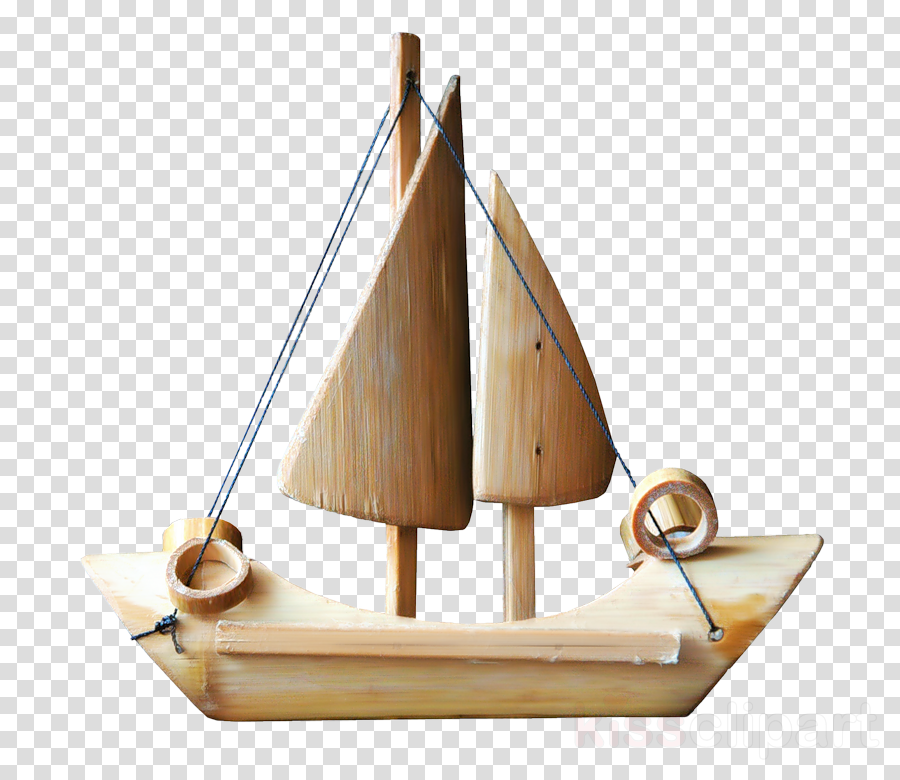 wooden sailboat clipart