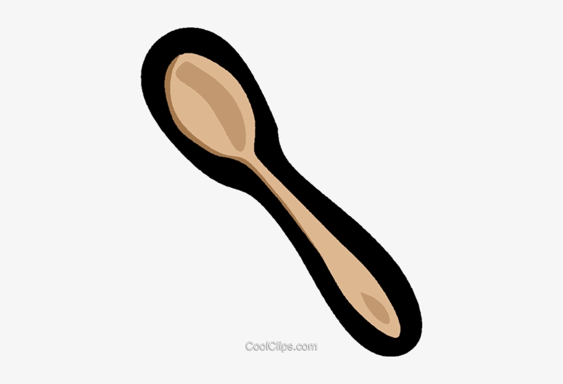 Wooden Spoon Royalty Free Vector Clip Art Illustration.
