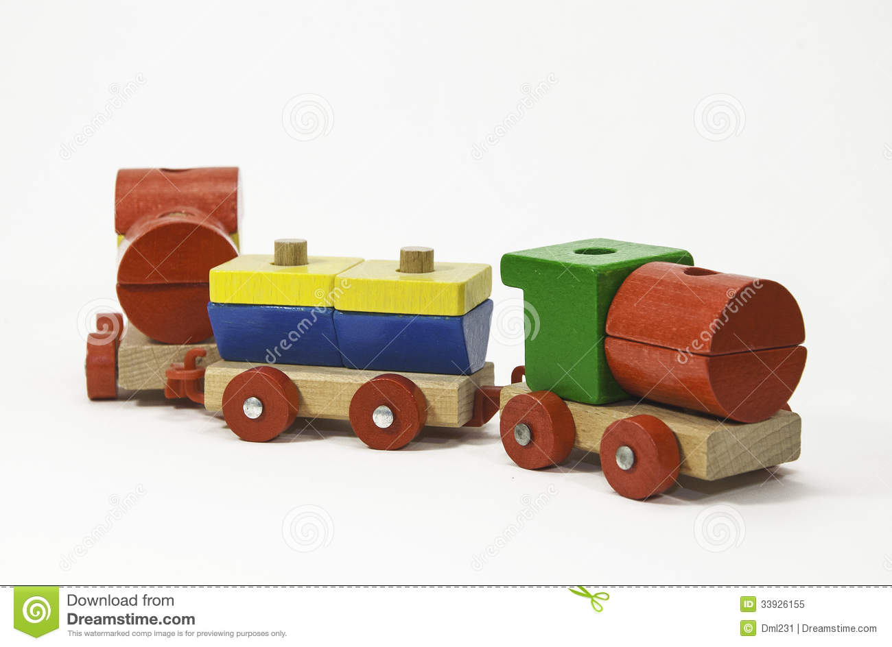 Wooden Toy Train Royalty Free Stock Photo.