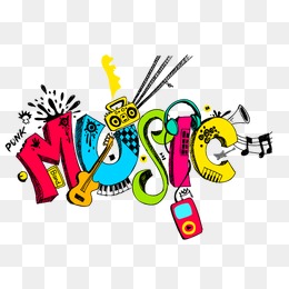 Music Word Clipart.