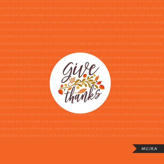 Thanksgiving Clipart. Thanksgiving word art, lettering fall.