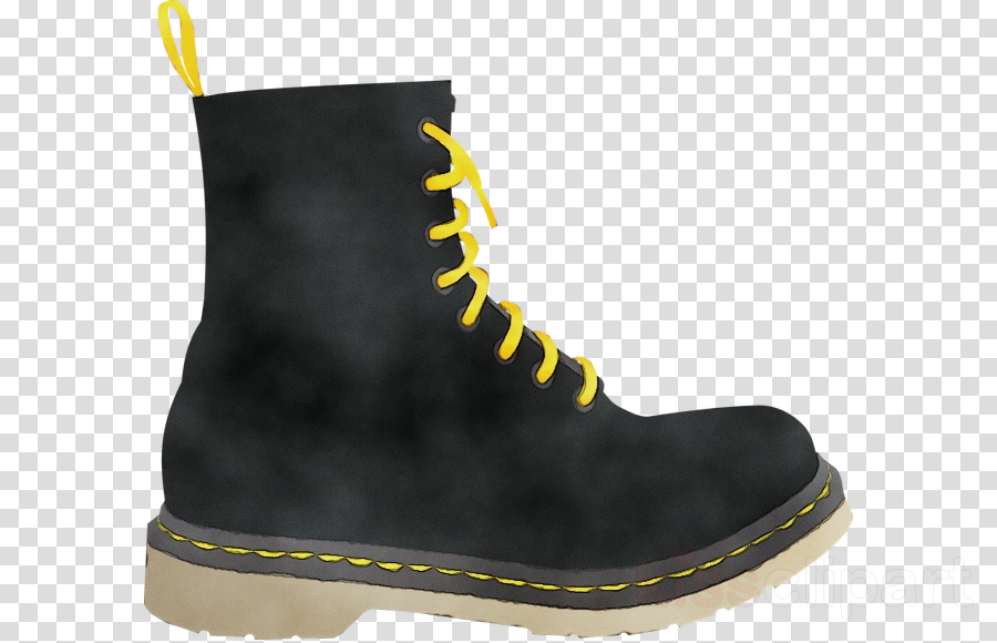 footwear work boots shoe yellow boot clipart.
