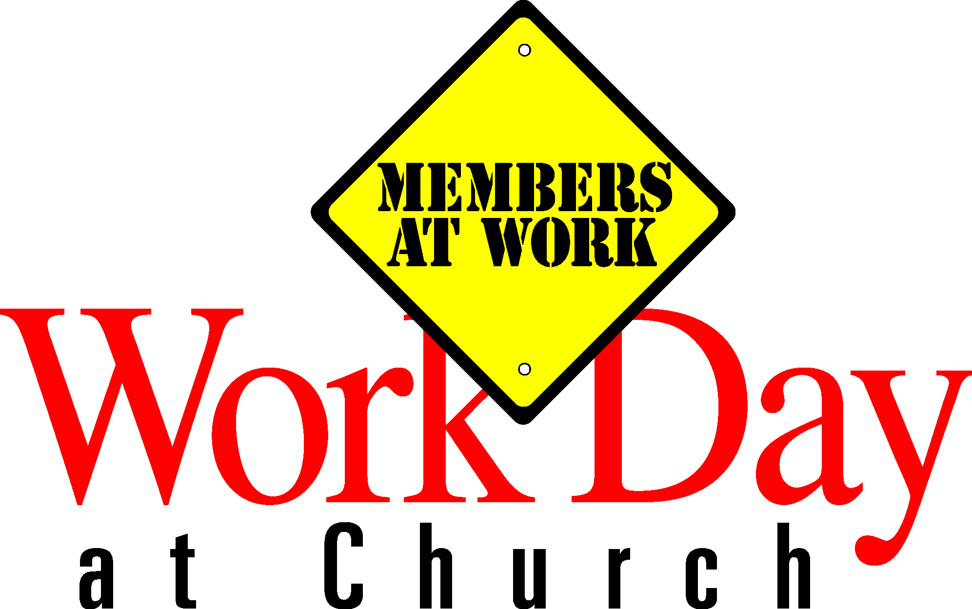 Church Work Day Clean Up Clip Art free image.