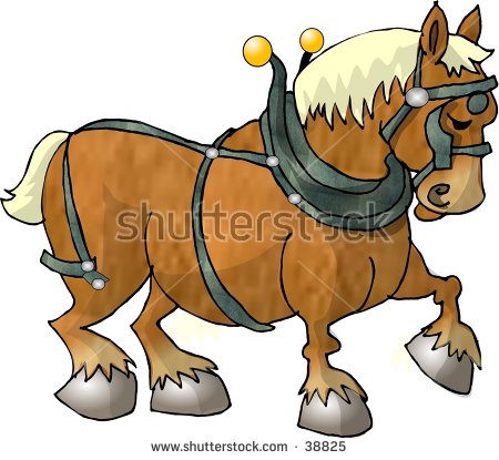 Clipart Illustration Of A Work Horse.