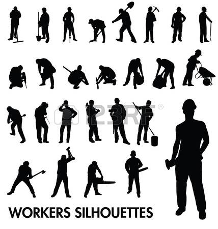 9,077 Construction Worker Silhouette Stock Illustrations, Cliparts.
