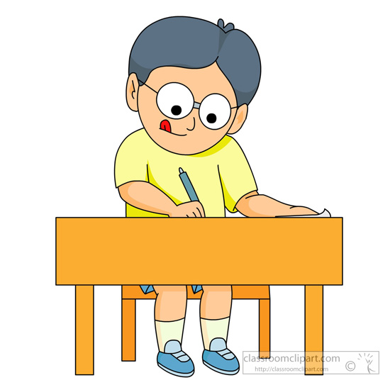 Working in class clipart.