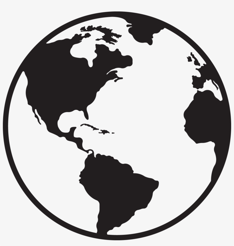 Best Globe Black And White Vector Image.