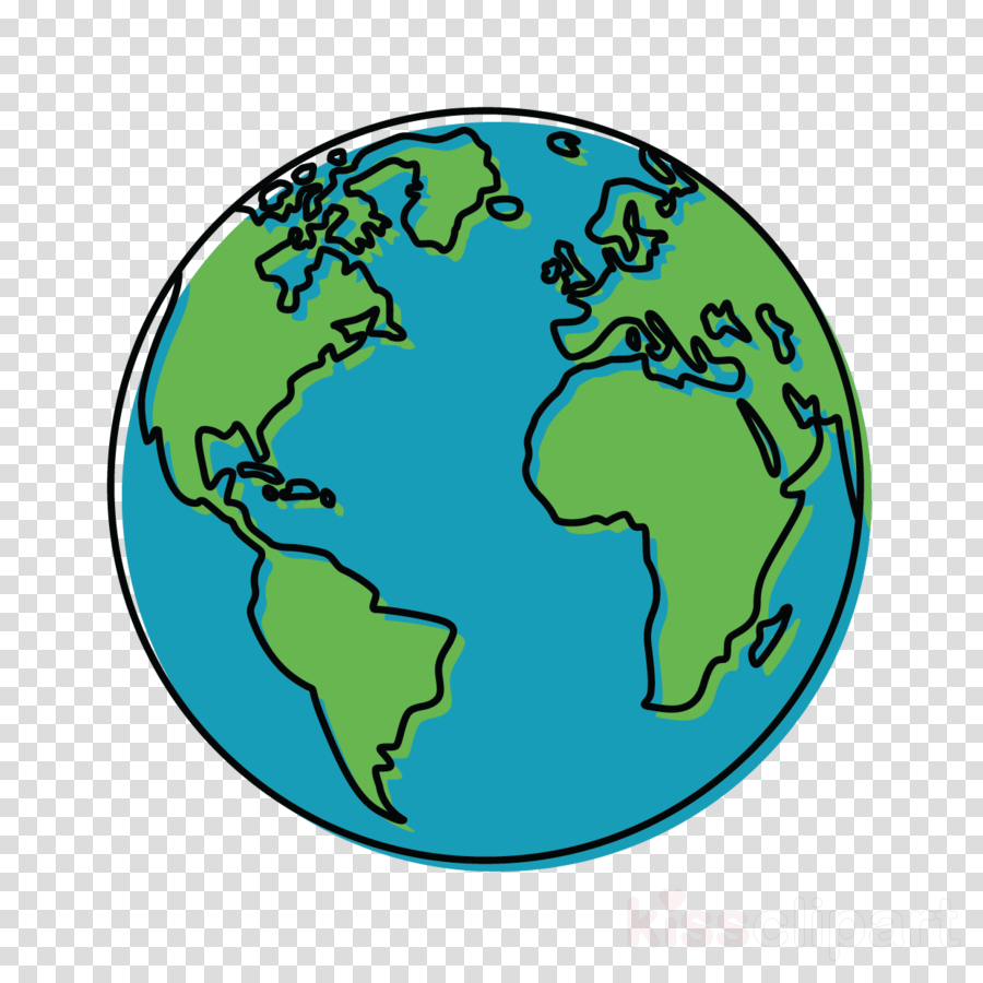 green globe earth turquoise world clipart.