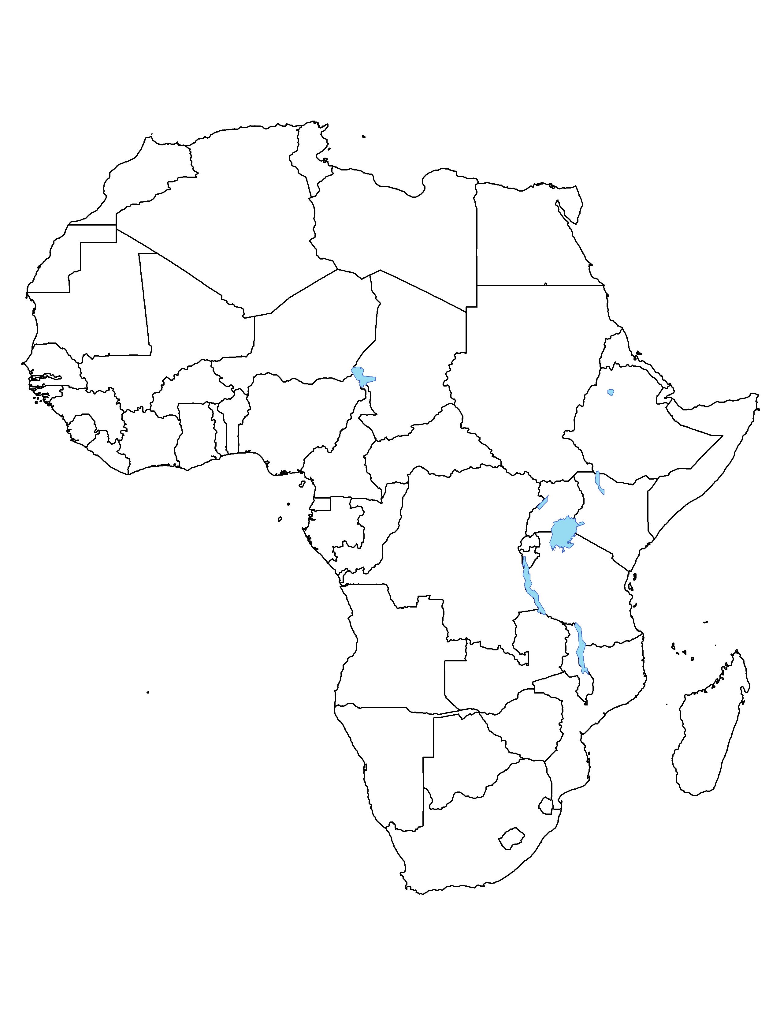 Blank Map Of Africa.