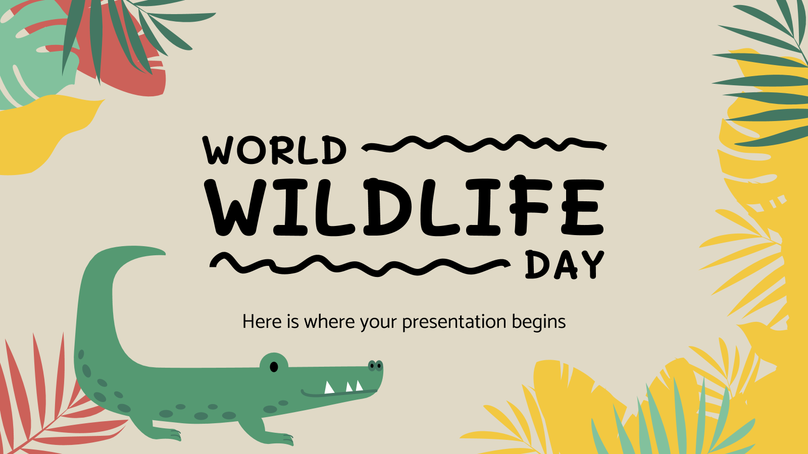 World Wildlife Day Google Slides Theme and PowerPoint Template.