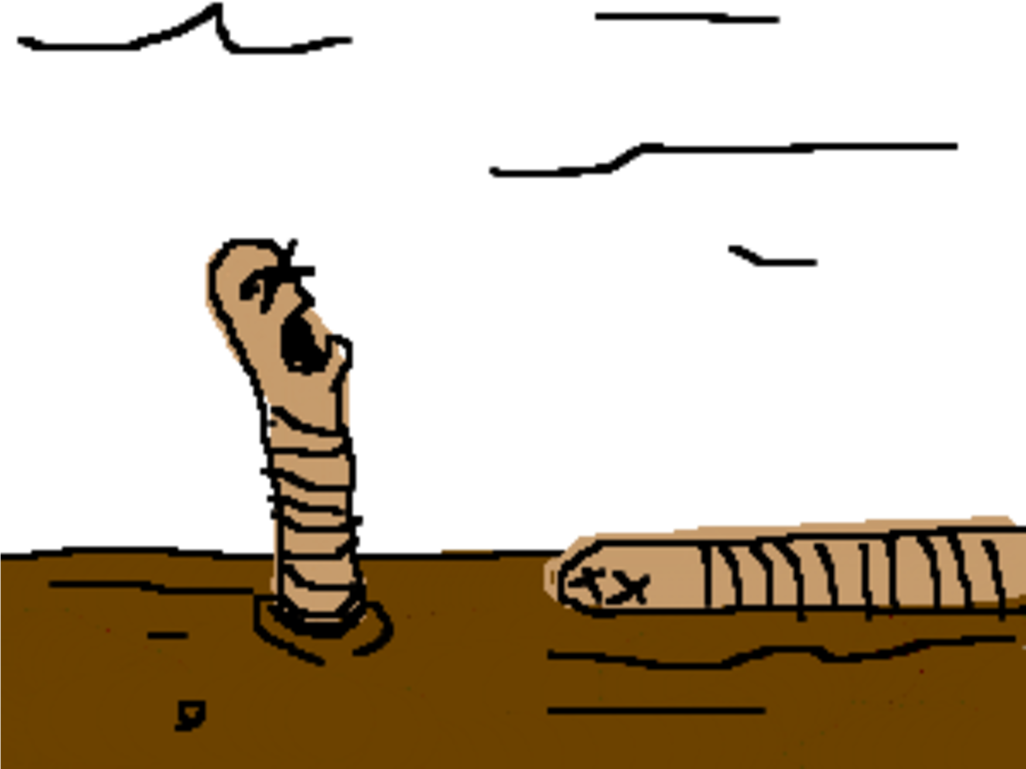 Worms In Dirt Clipart.
