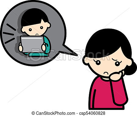 Worried Mother Clipart.