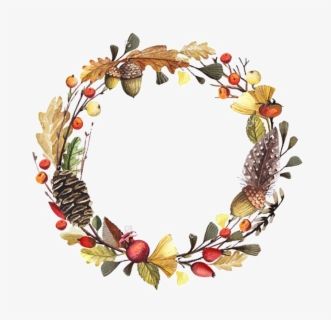 Free Fall Wreath Clip Art with No Background.