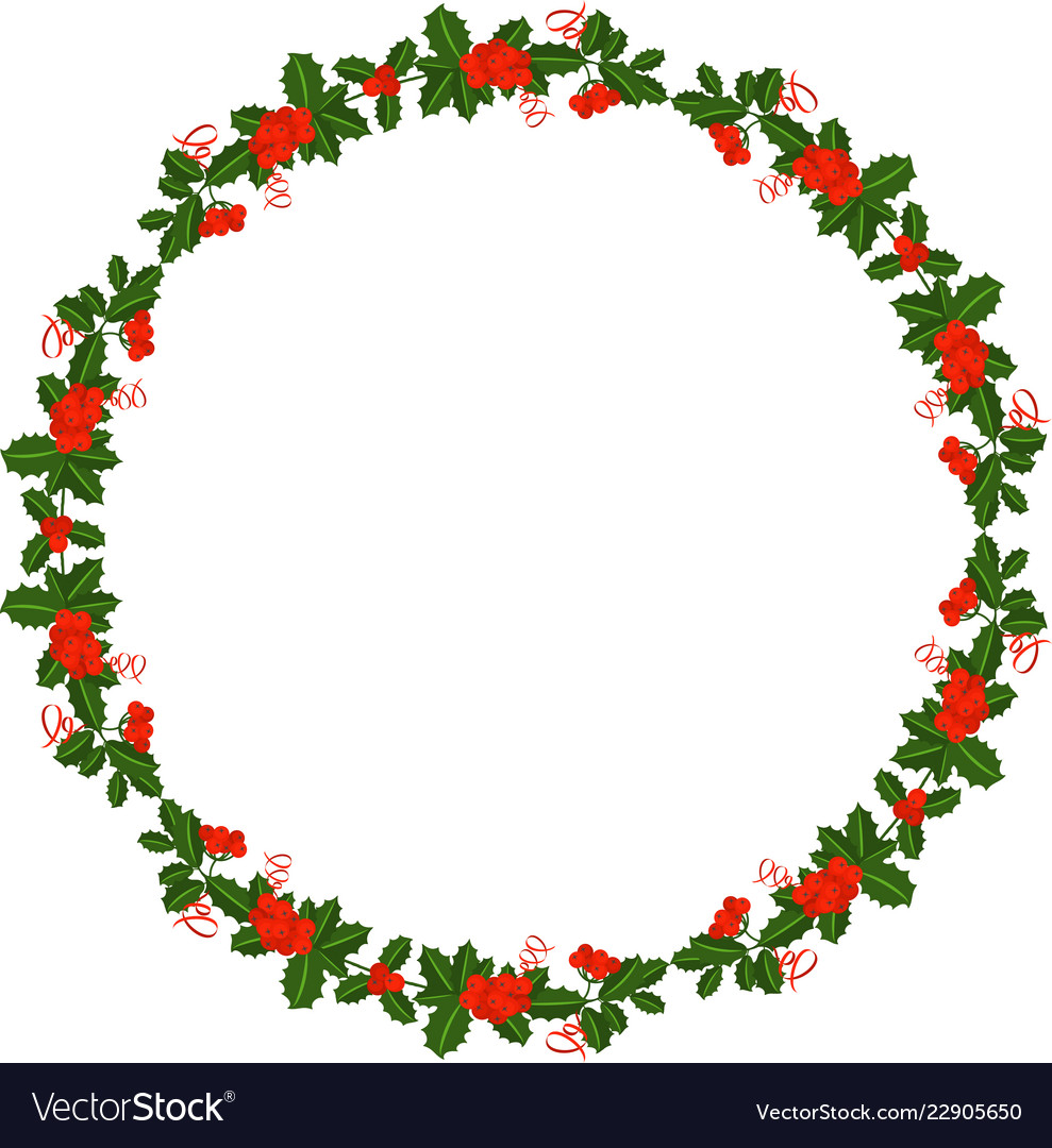 Holly berry branch for christmas wreath and.