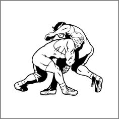 drawings of wrestlers.
