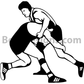 Wrestling Clip Art Black White.