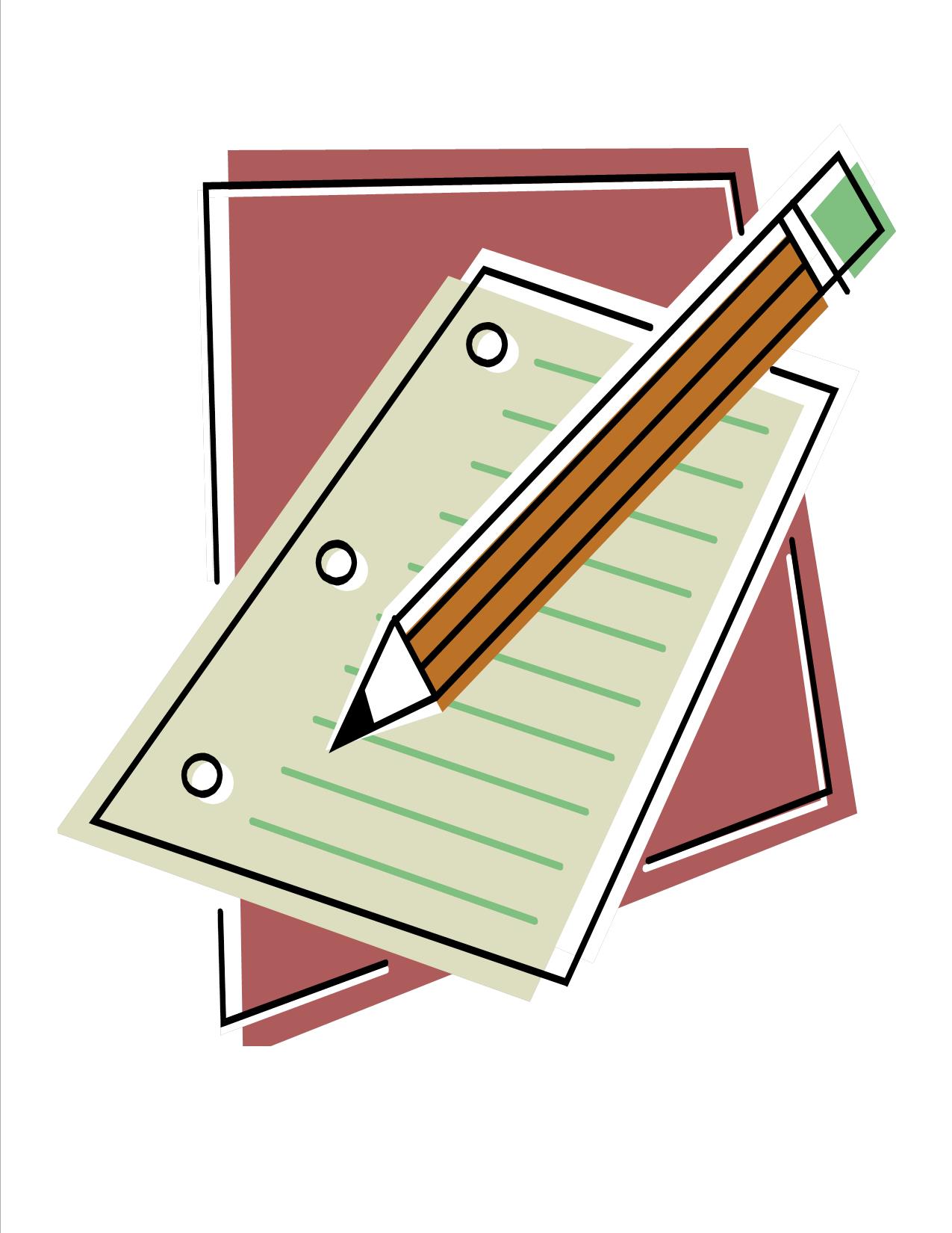 Pen and paper writing clipart - Clipground