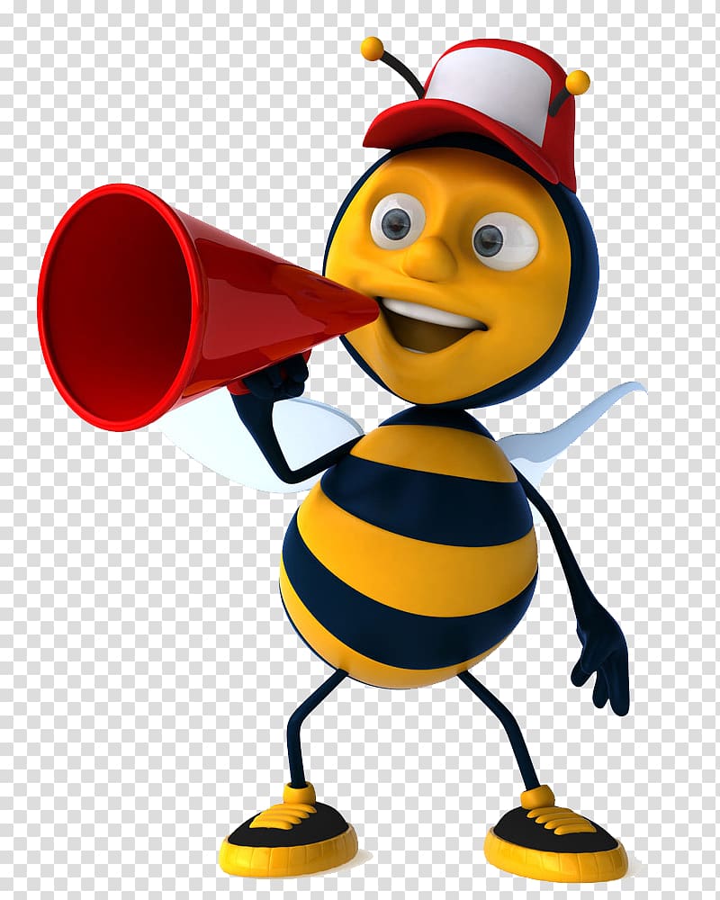 School Writing Learning , The microphone Bee transparent.