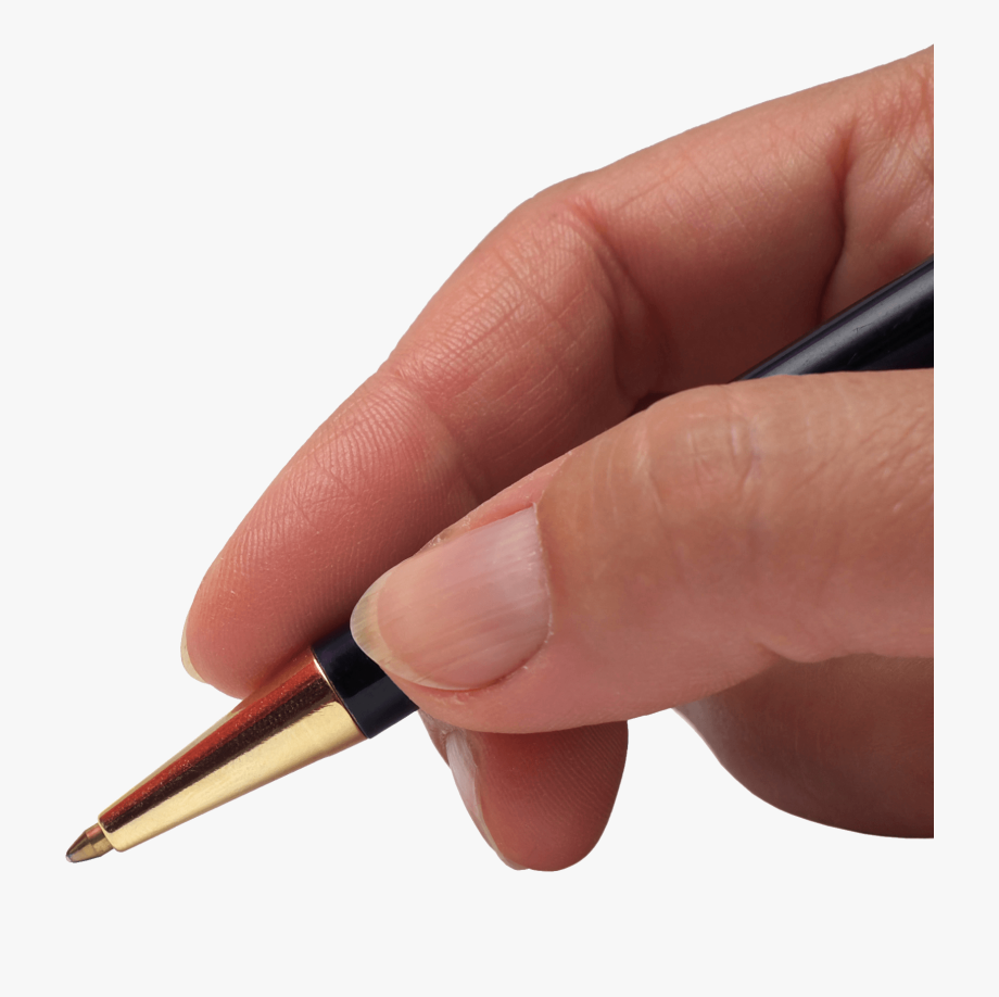 Download Hand Holding Pen Transparent Png.