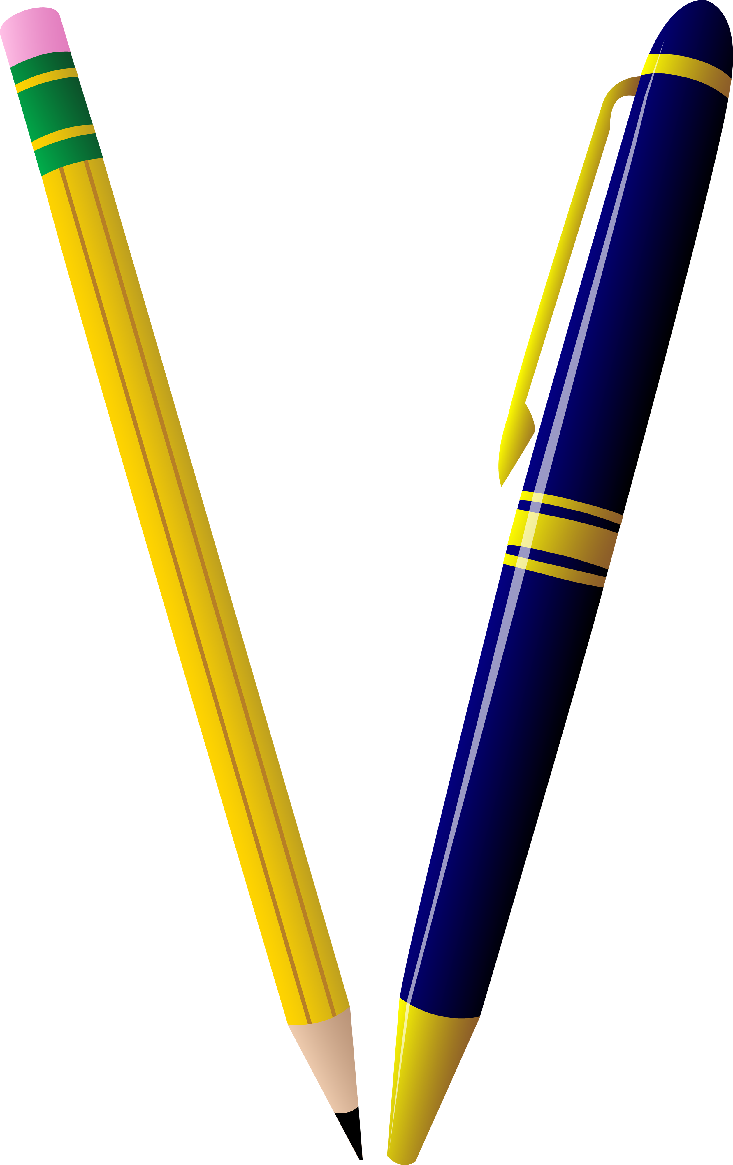 Writing utensils clipart.