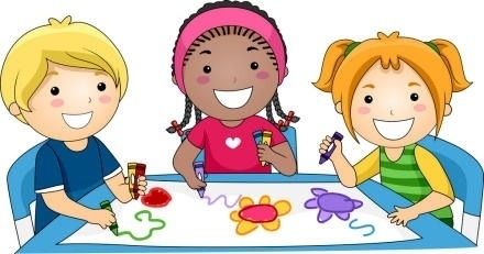 Group Of Children Writing Clipart.