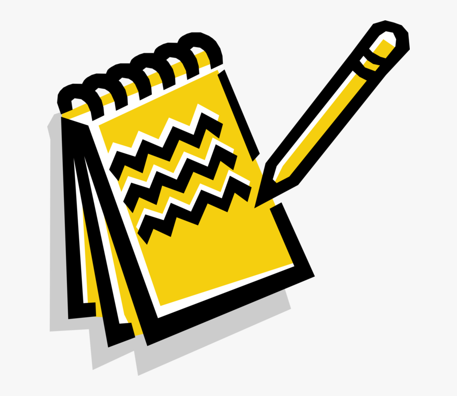 Vector Illustration Of Notebook, Notepad Or Writing.