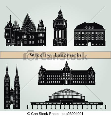EPS Vectors of Wroclaw Landmarks.