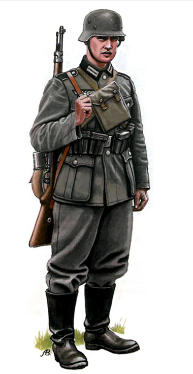 German Soldier With Kar 98K #75296.