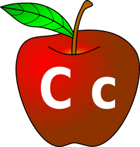 Apple With C C Clip Art at Clker.com.