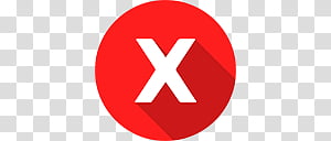 Flatjoy Circle Icons, error, round red and white x button.