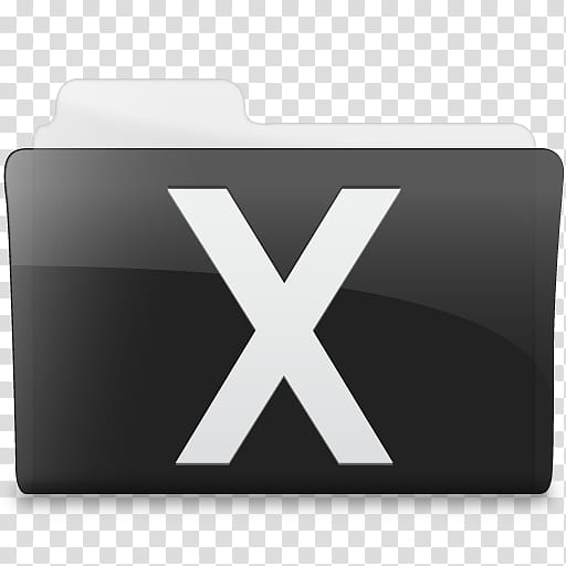 Black n White, black and white X file icon transparent.