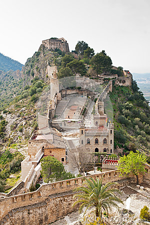 Castle Of Xativa, Valencia Region, Spain. Stock Photo.