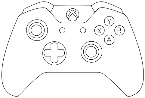 Xbox Controller Clipart Black And White.