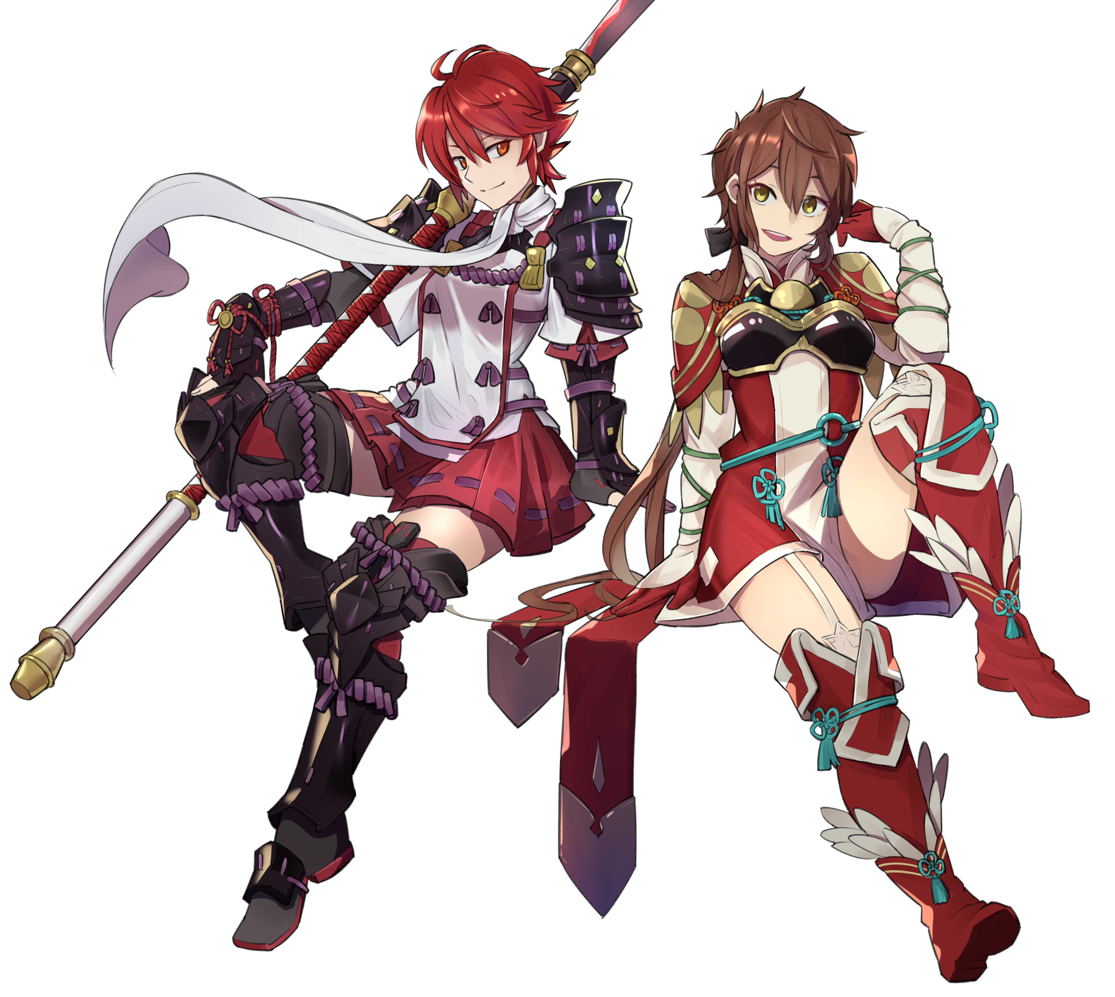 Hinoka and Lora from Fire Emblem Fates and Xenoblade.