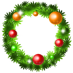 Christmas wreath Icon.