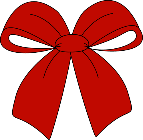 Red Christmas Bow Clip Art.