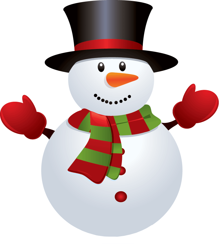Christmas Snowman Clipart.