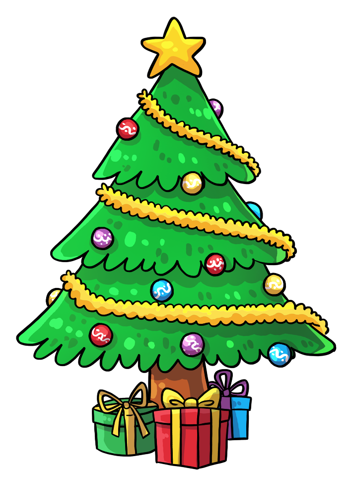 xmas tree cartoon clip art - Clipground