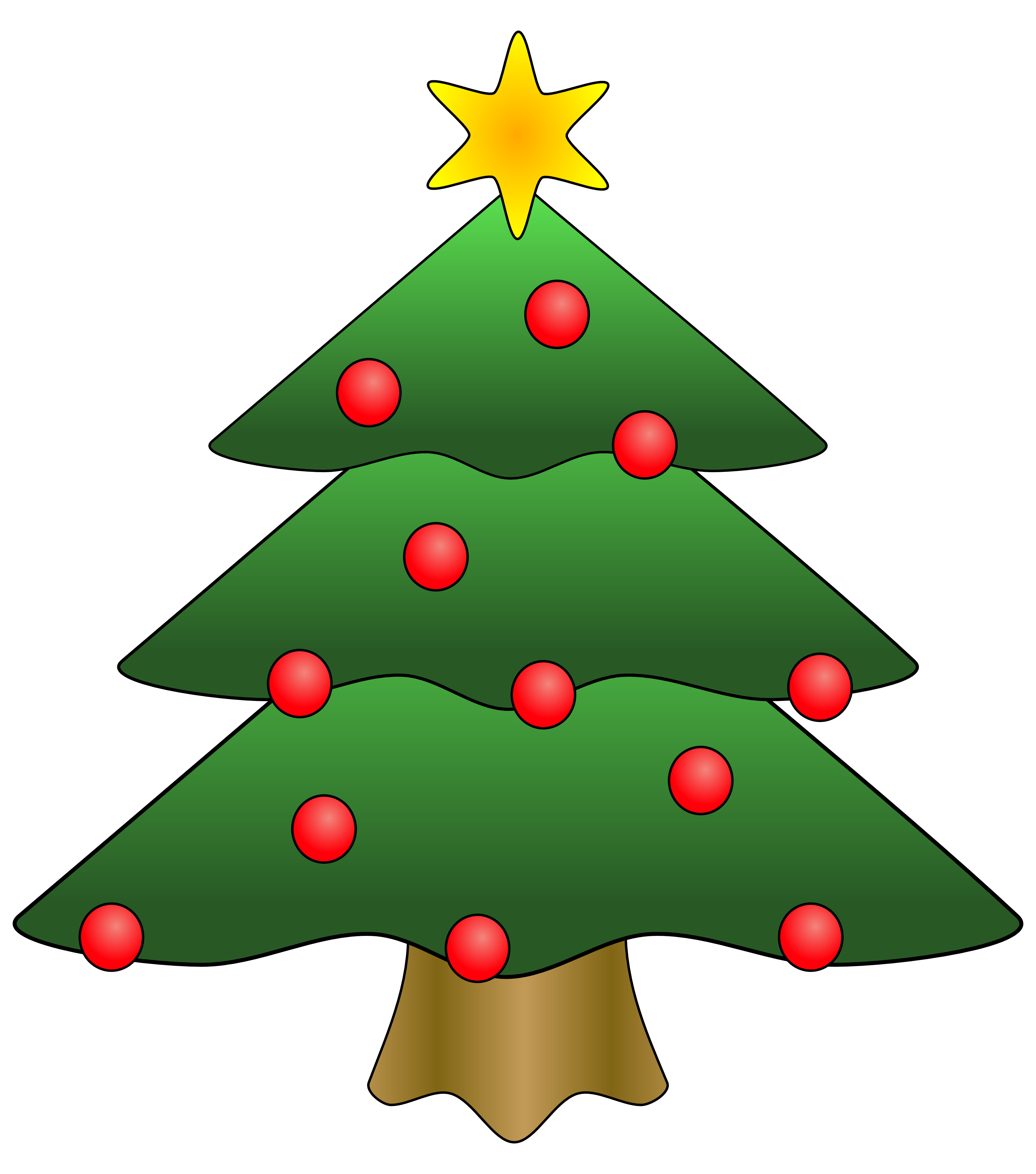 15025 Christmas Tree free clipart.