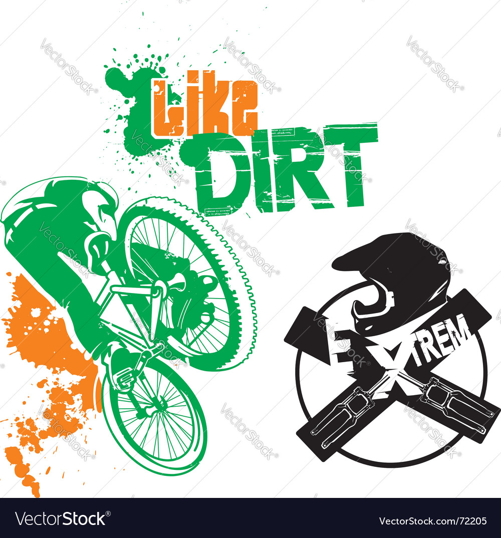 Extreme bike Royalty Free Vector Image.