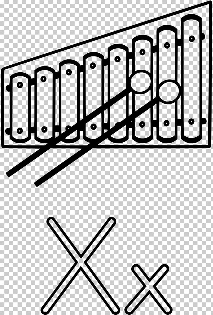 Xylophone Black And White PNG, Clipart, Angle, Area, Black.