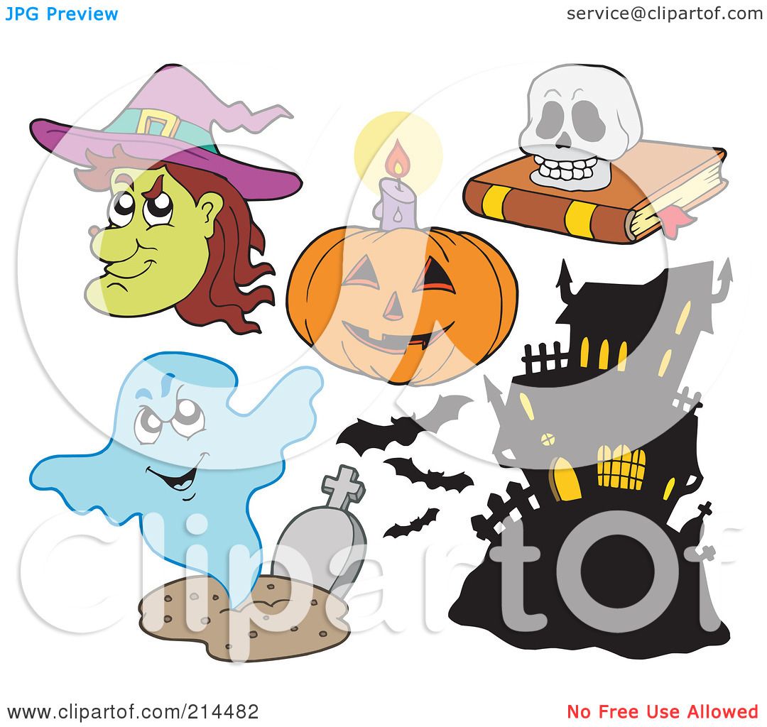 Halloween Items Clipart.