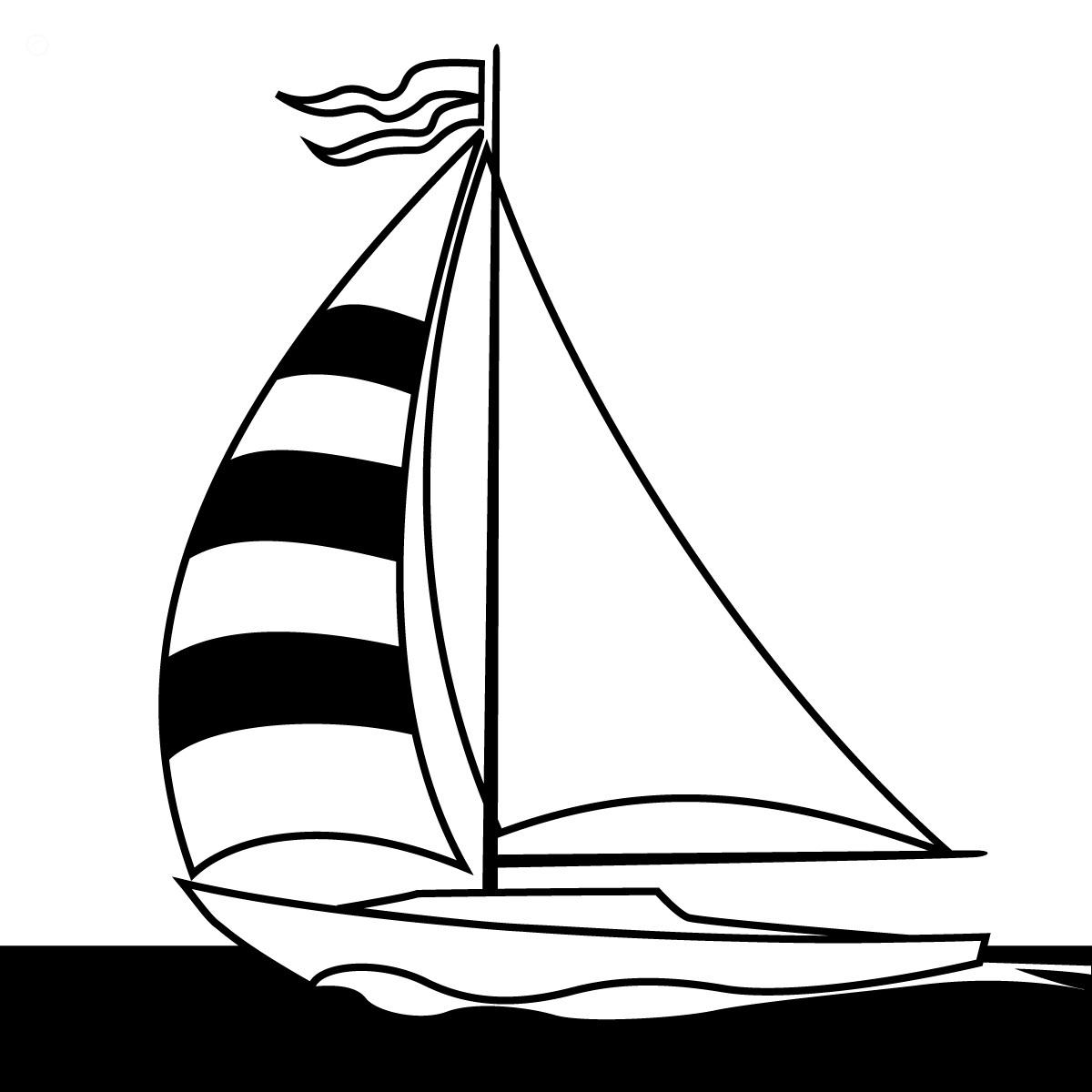yacht clipart simple