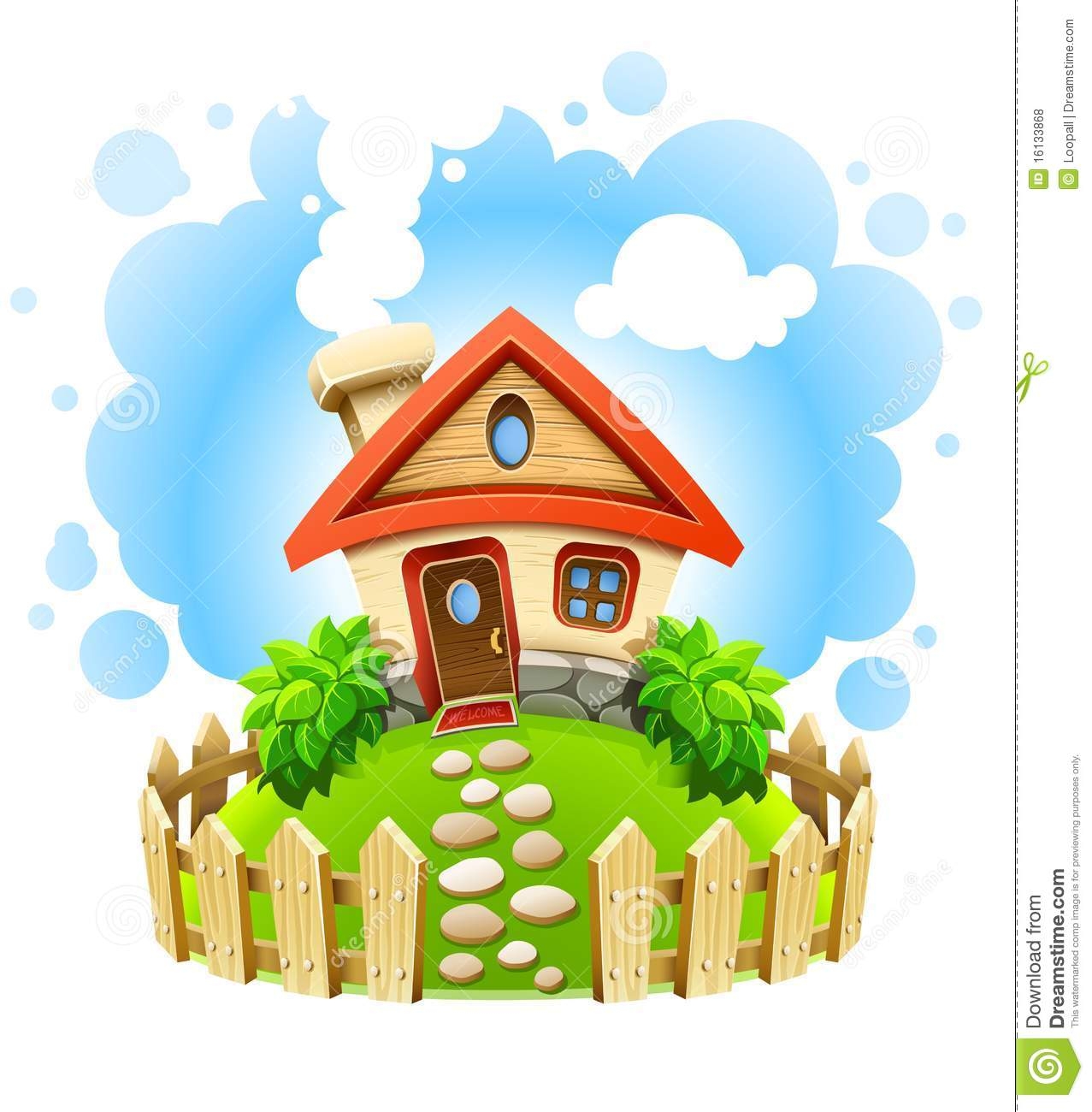 House With Yard Clipart.